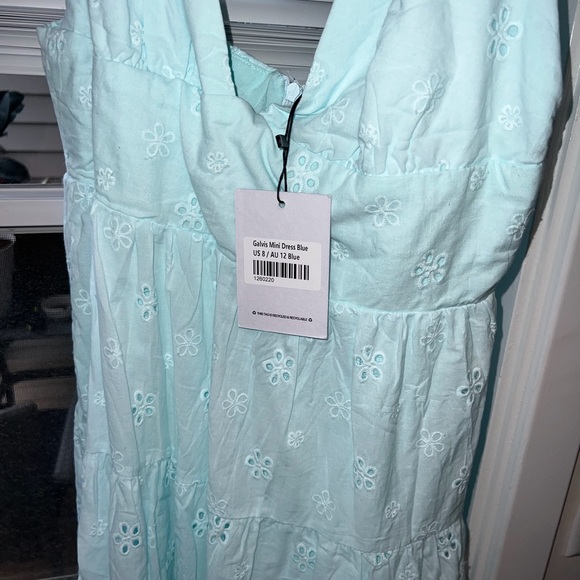 Princess Polly Dresses & Skirts - Princess Polly Light Blue Eyelet Midi Dress